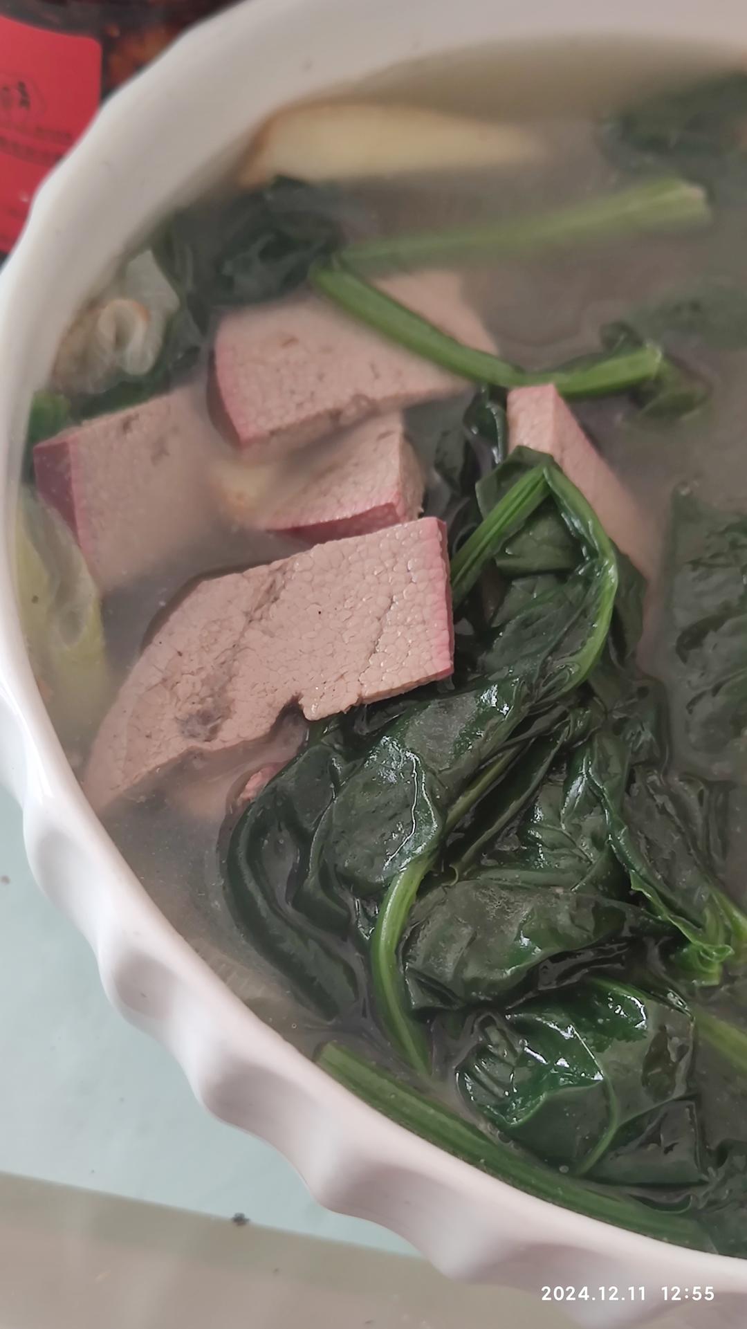 猪肝菠菜汤(转)