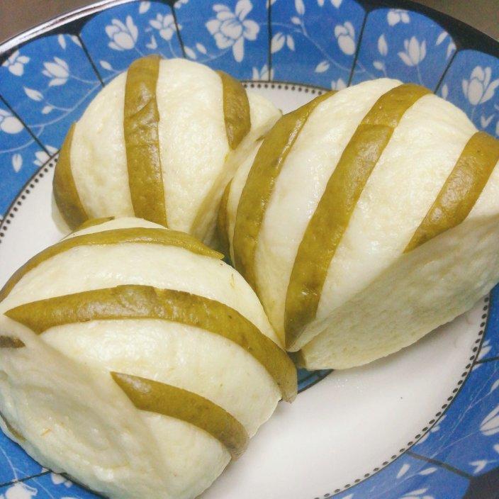 花纹馒头1（抹茶条纹）