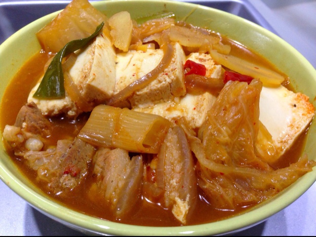 辣白菜豆腐汤