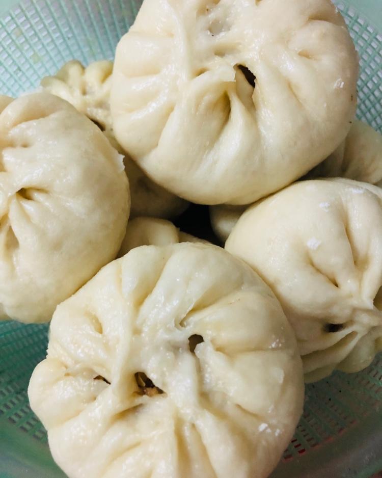 啊呜妈妈做的白萝卜粉丝猪肉包子(附视频.一次性发酵.