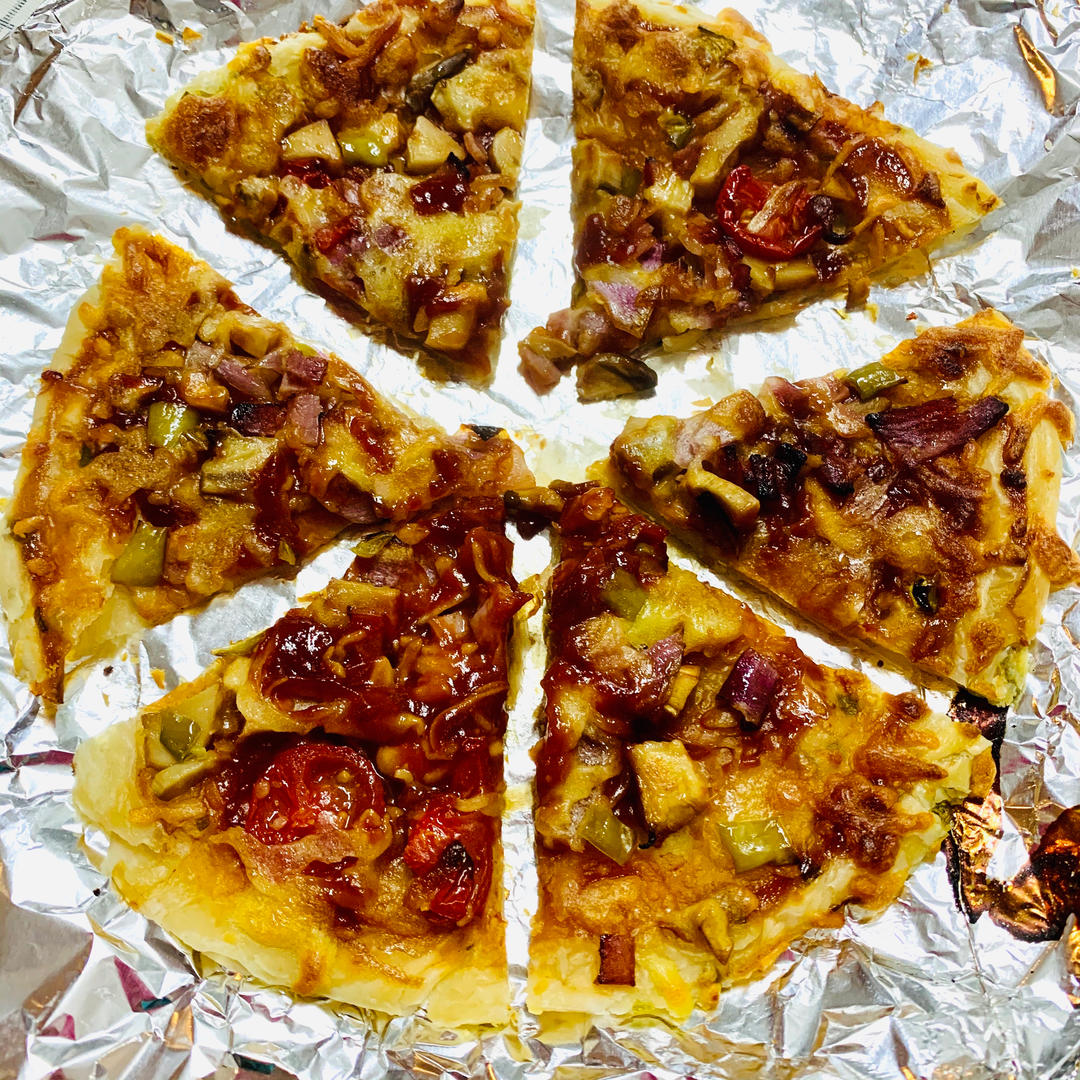 超快手！手抓饼披萨