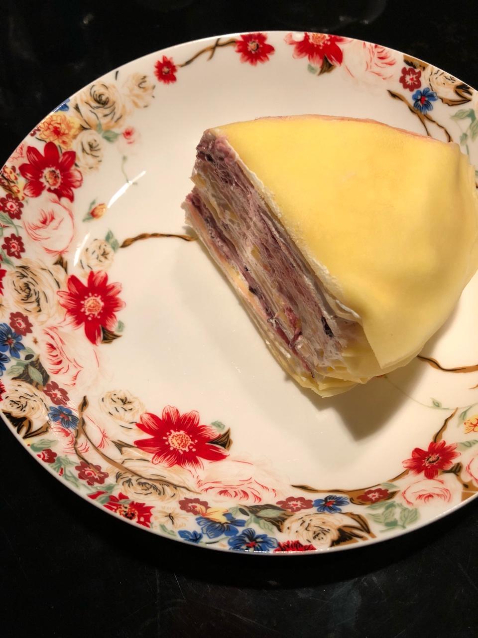 蓝莓芒果双拼千层～