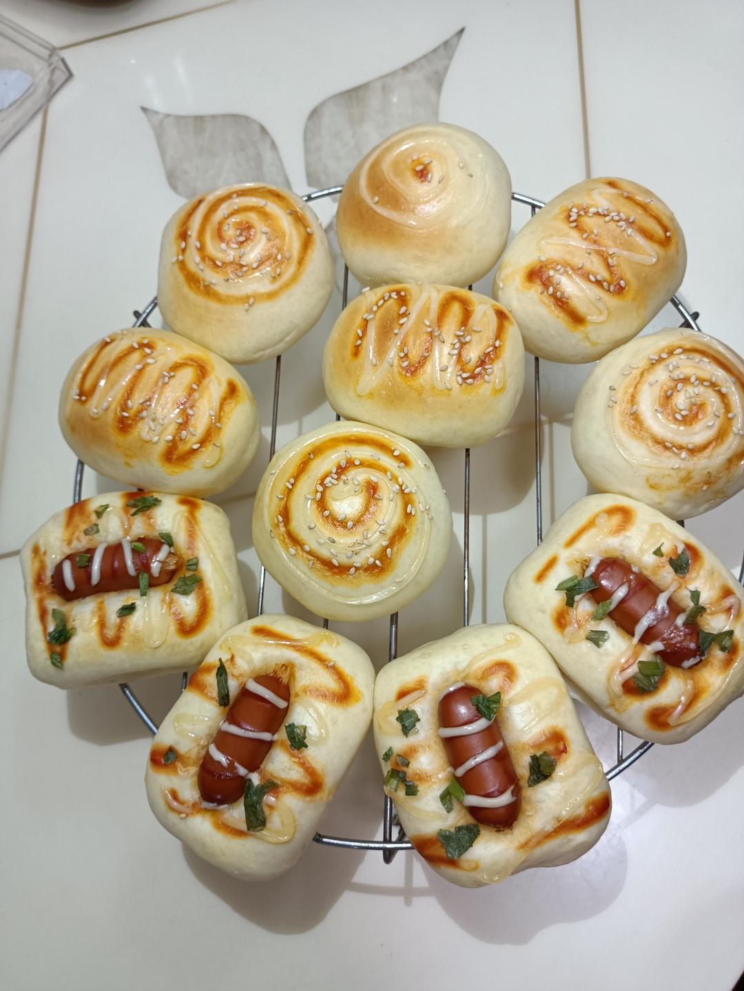 美味的香肠面包