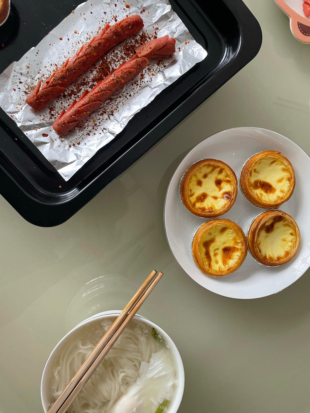 秒杀路边摊炸串烤肠，非油炸烤箱版，火腿肠神仙吃法