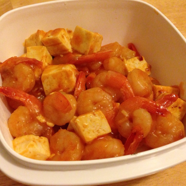 茄汁虾仁豆腐