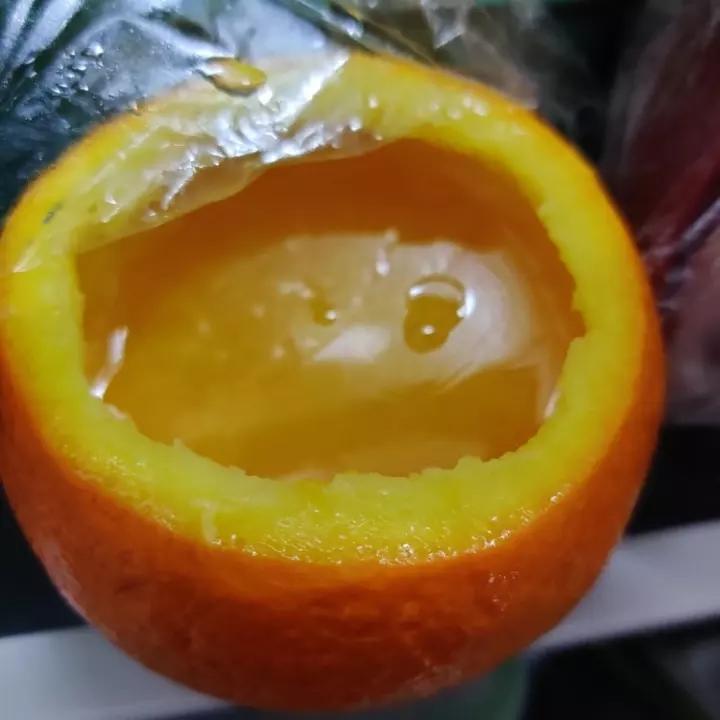 原汁原味的鲜橙果冻