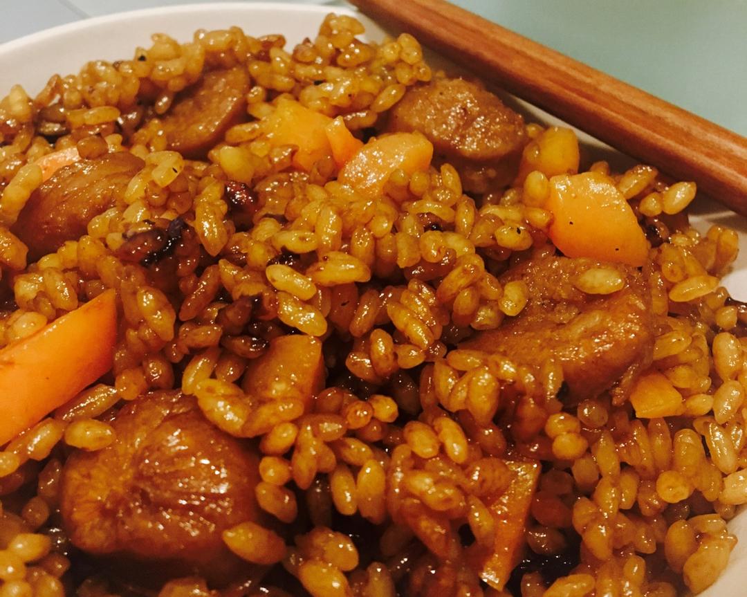 电饭锅焖饭系列：酱油饭的做法