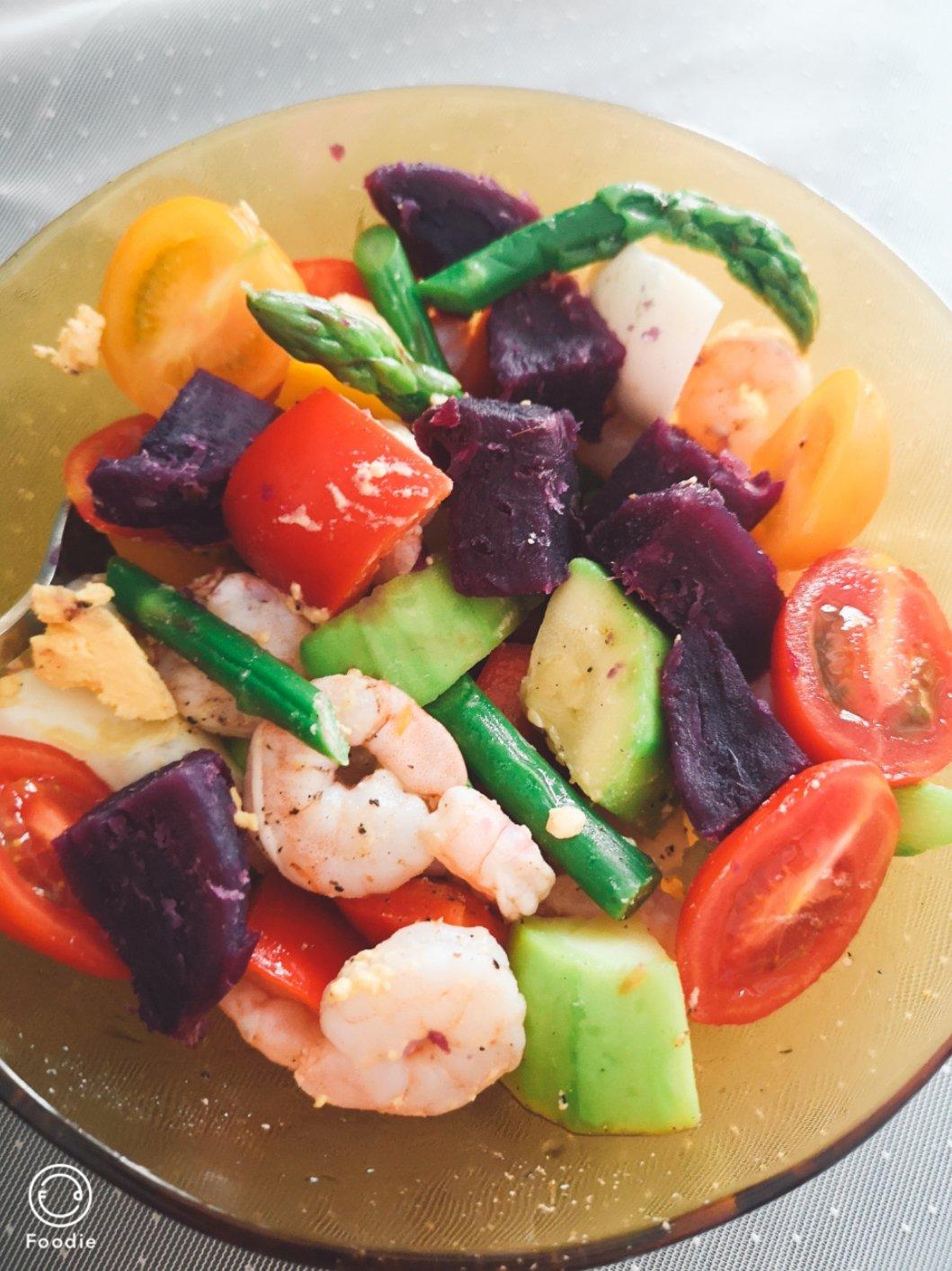 西葫芦鸡蛋虾仁沙拉（健康改良版）