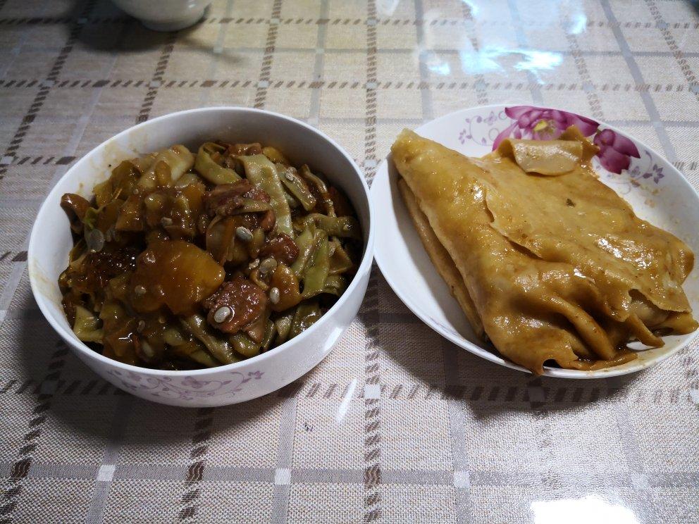 豆角烀饼