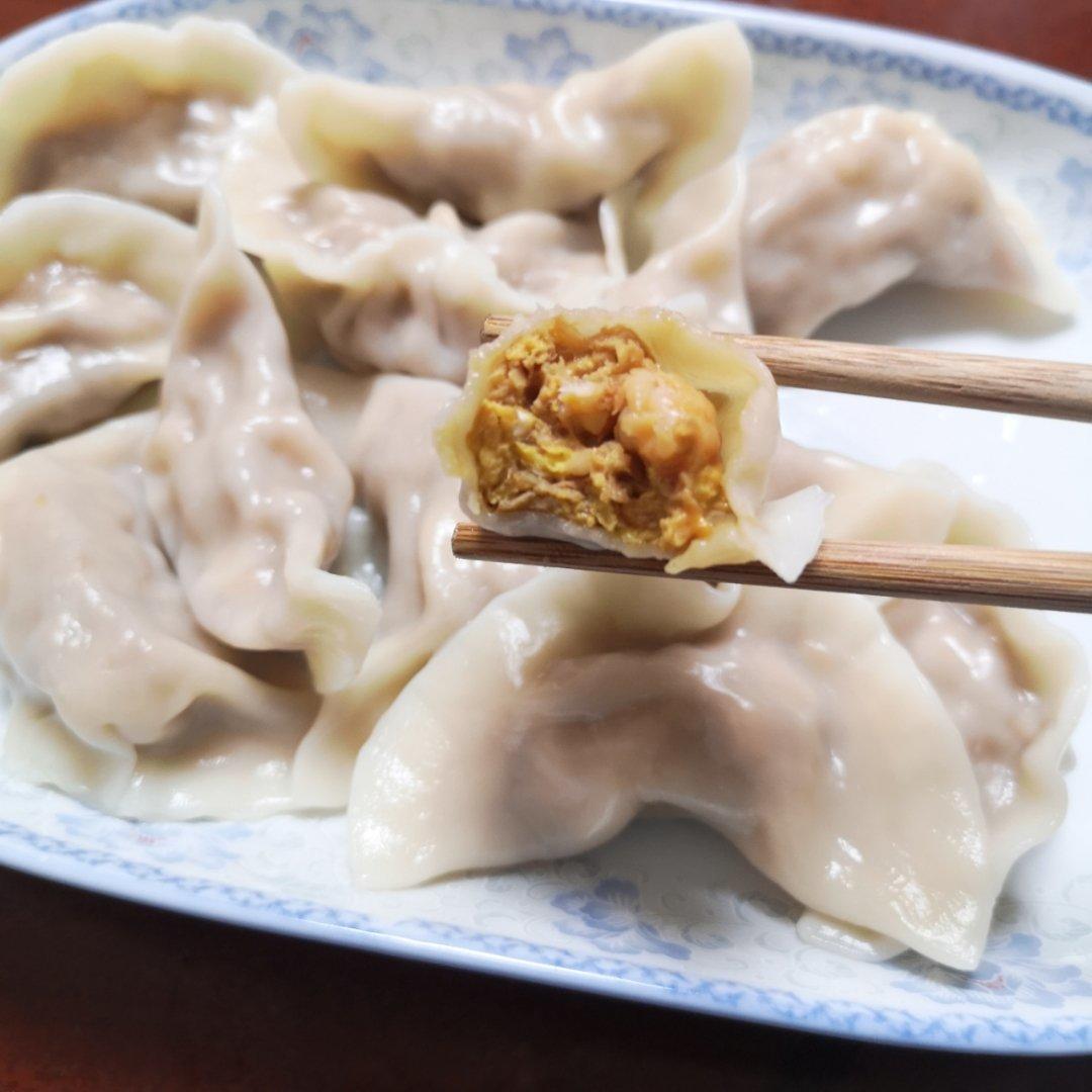 虾仁韭黄鸡肉鸡蛋饺子