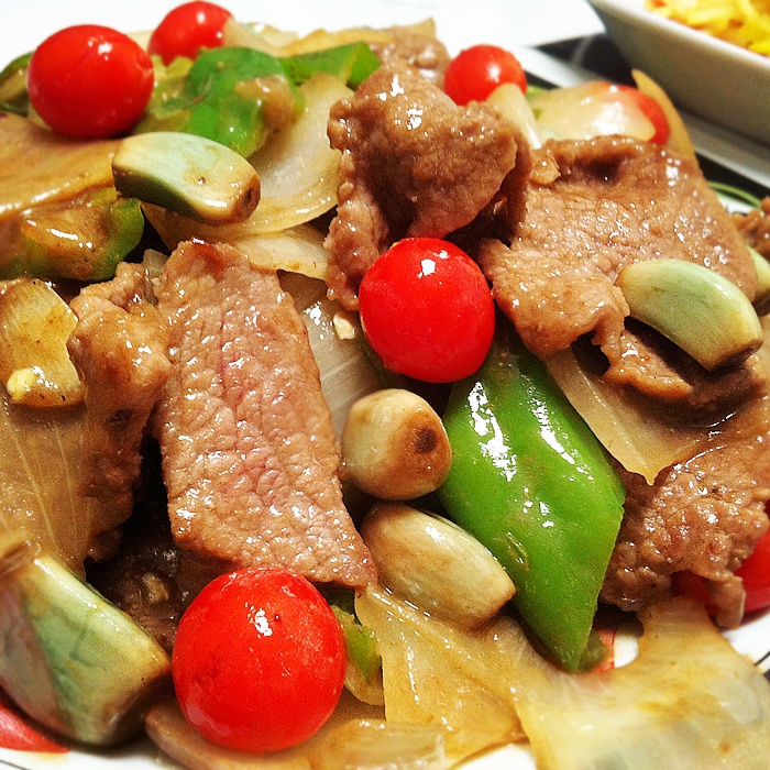 腊八蒜炒牛肉