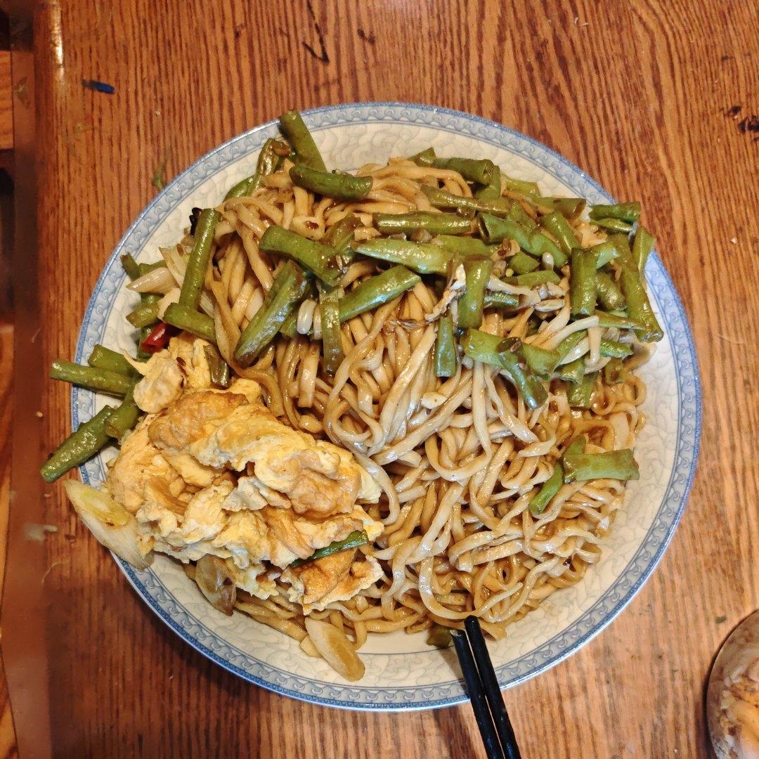 地道老北京扁豆焖面 豆角焖面 太好吃小心吃撑哦