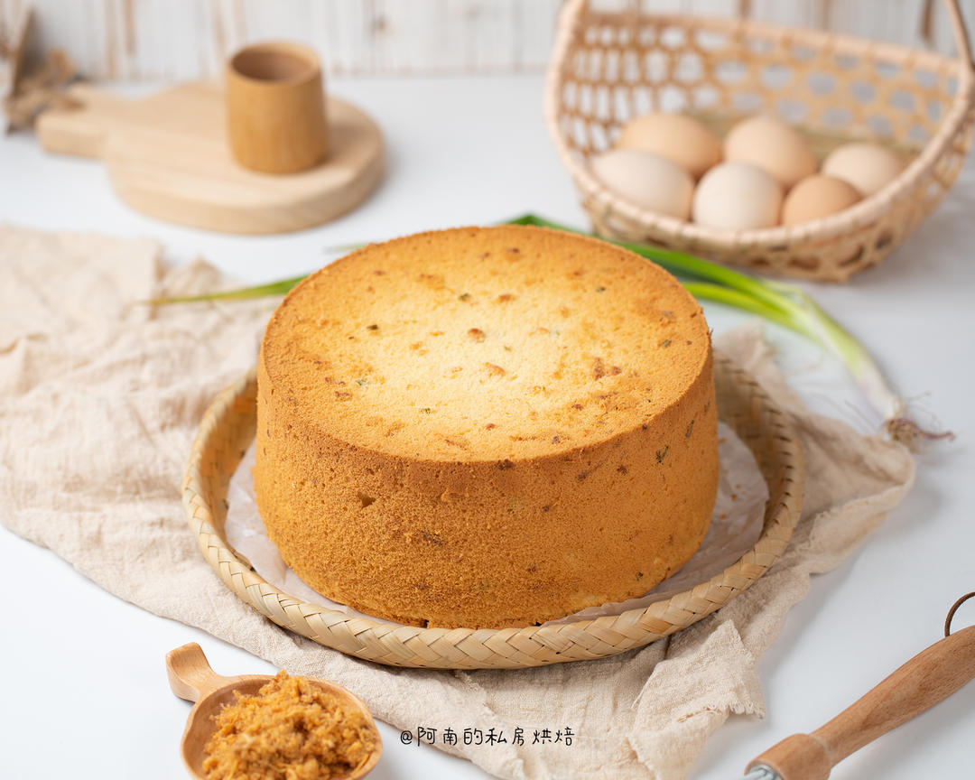 香炸天的：香葱肉松戚风蛋糕！的做法