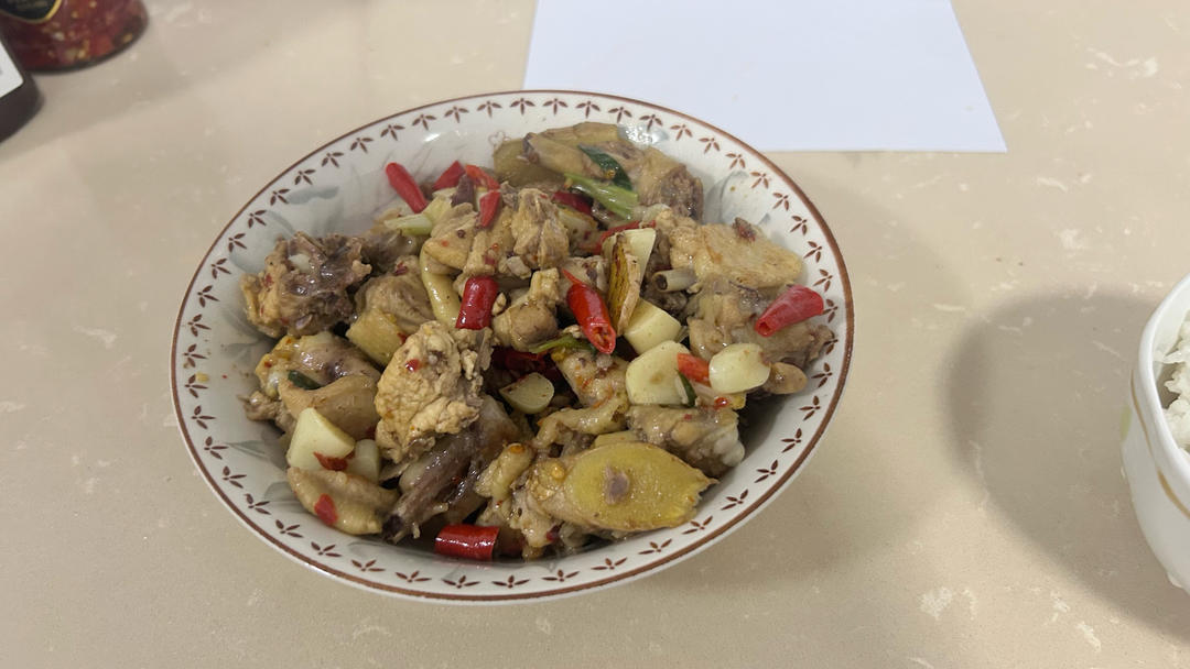 老姜炒鸡肉
