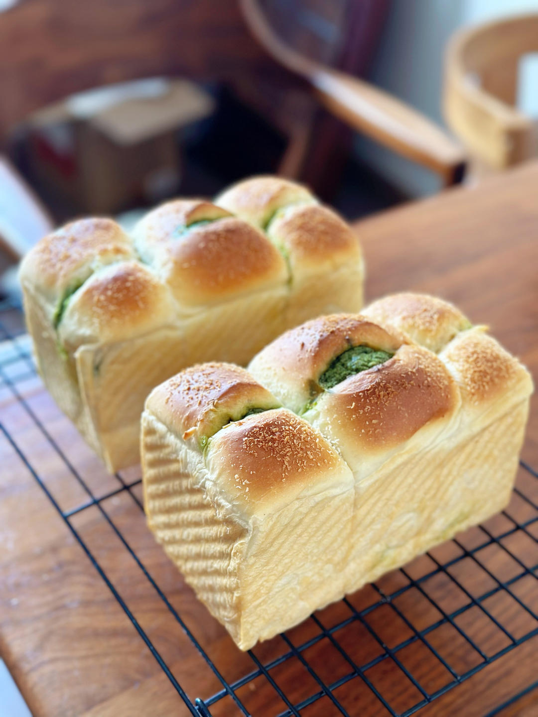 春天里的一抹绿•抹茶奶酥吐司