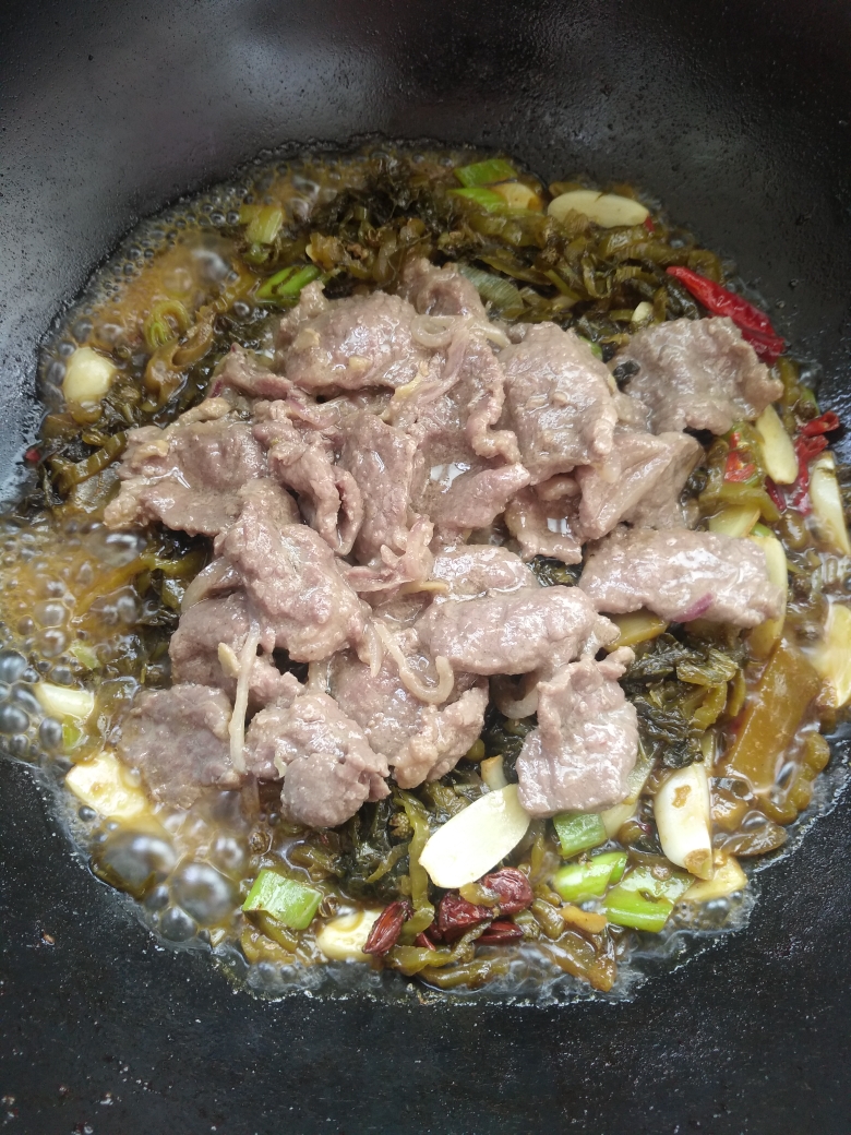 酸菜牛肉的做法 步骤8