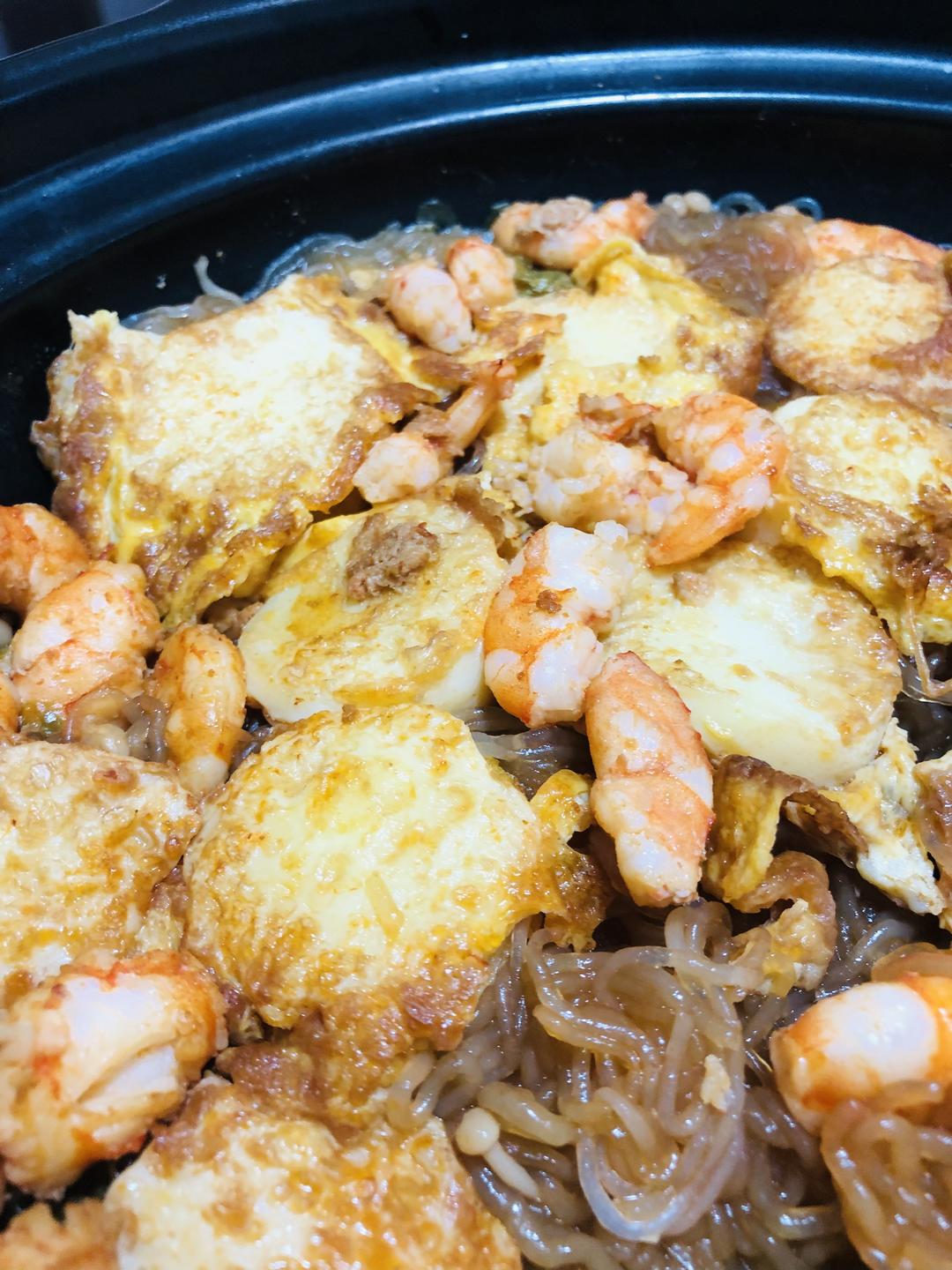虾仁玉子豆腐煲