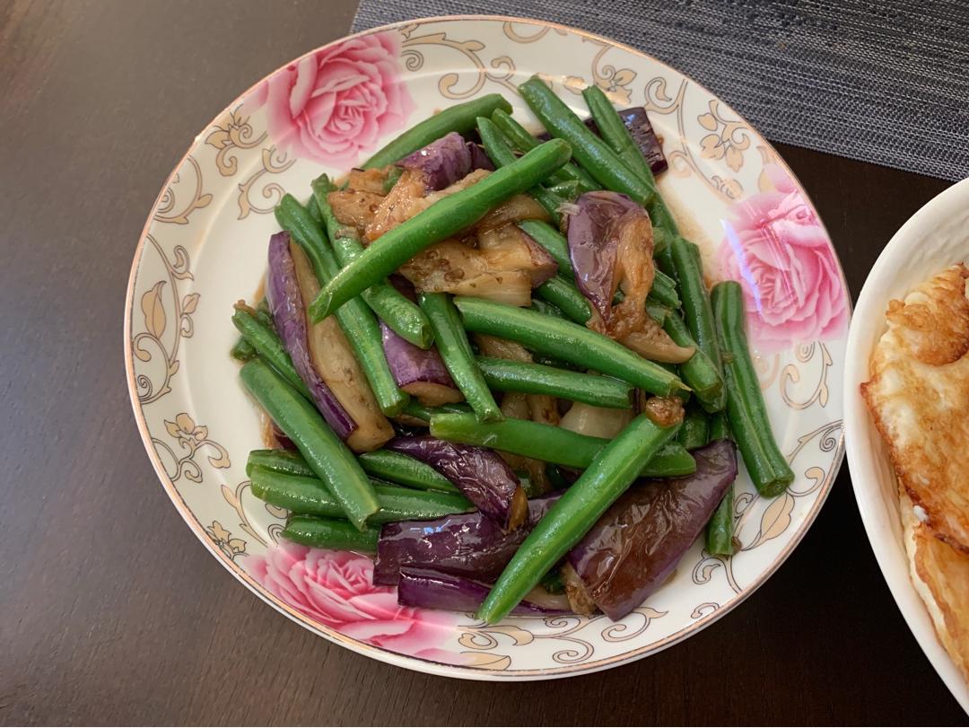 下饭好搭档—茄子炒豆角