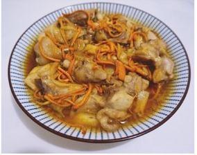 虫草花蒸鸡肉
