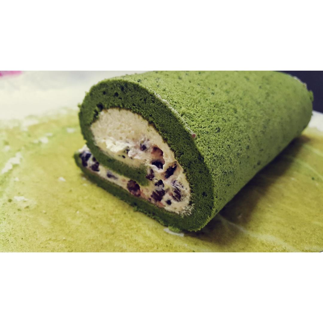 抹茶蜜豆蛋糕卷