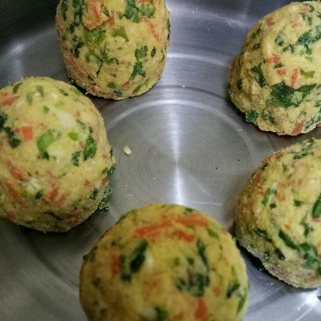 咸味菜窝头(内附手法视频)～～吃点儿粗粮系列
