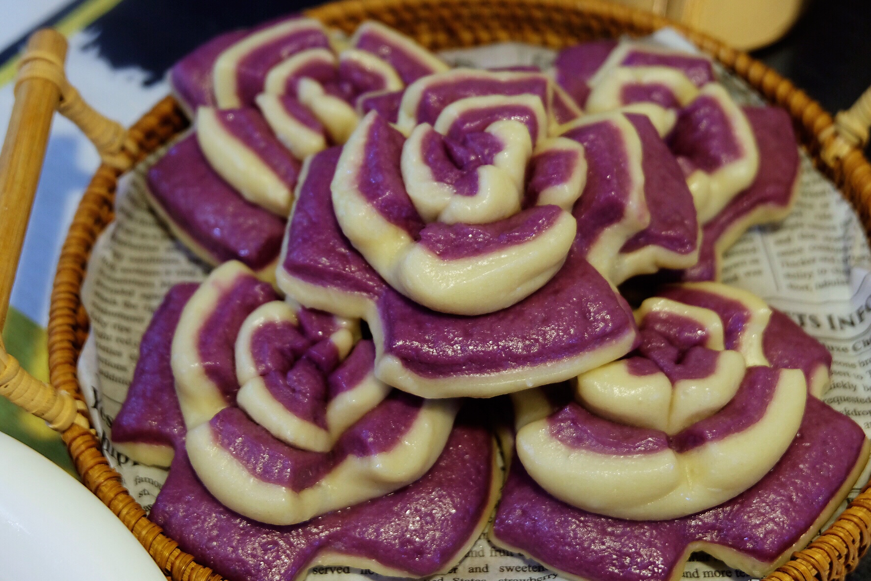 开花的紫薯馒头的做法