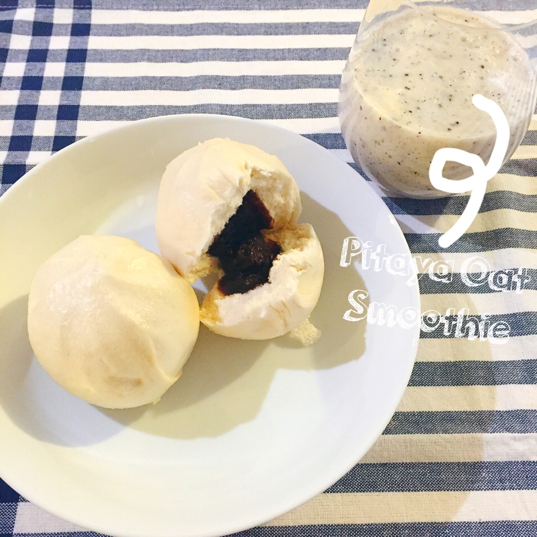 红心火龙果燕麦牛奶