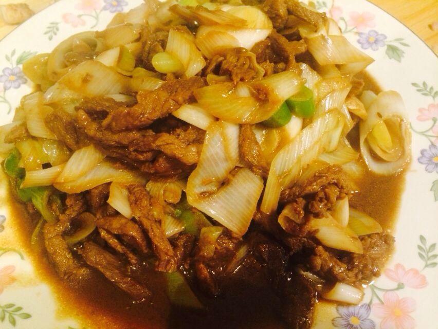 大葱炒牛肉丝
