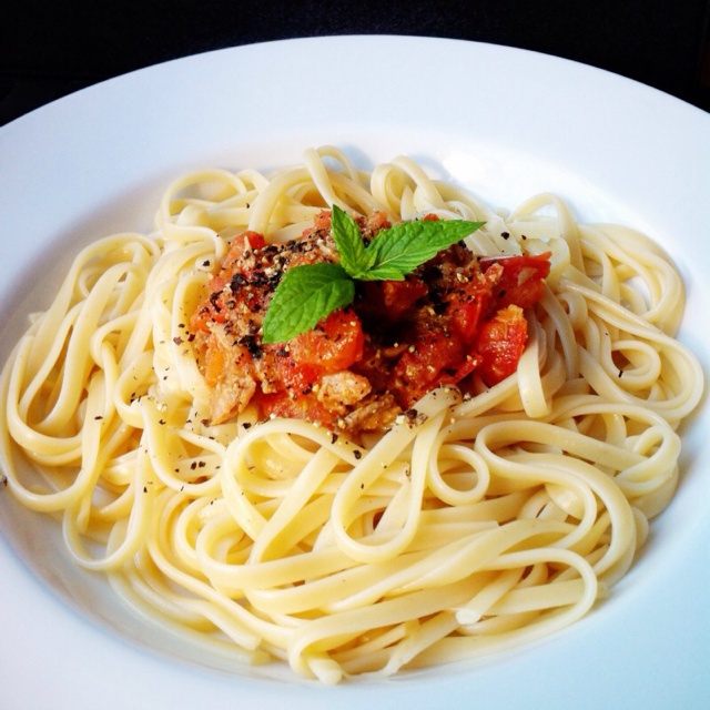 番茄金枪鱼意面（简易食材版）