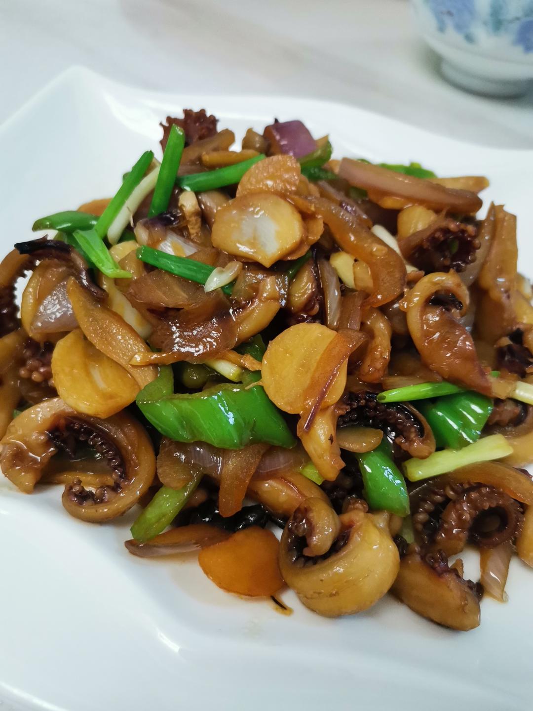 青椒爆炒干鱿鱼丝