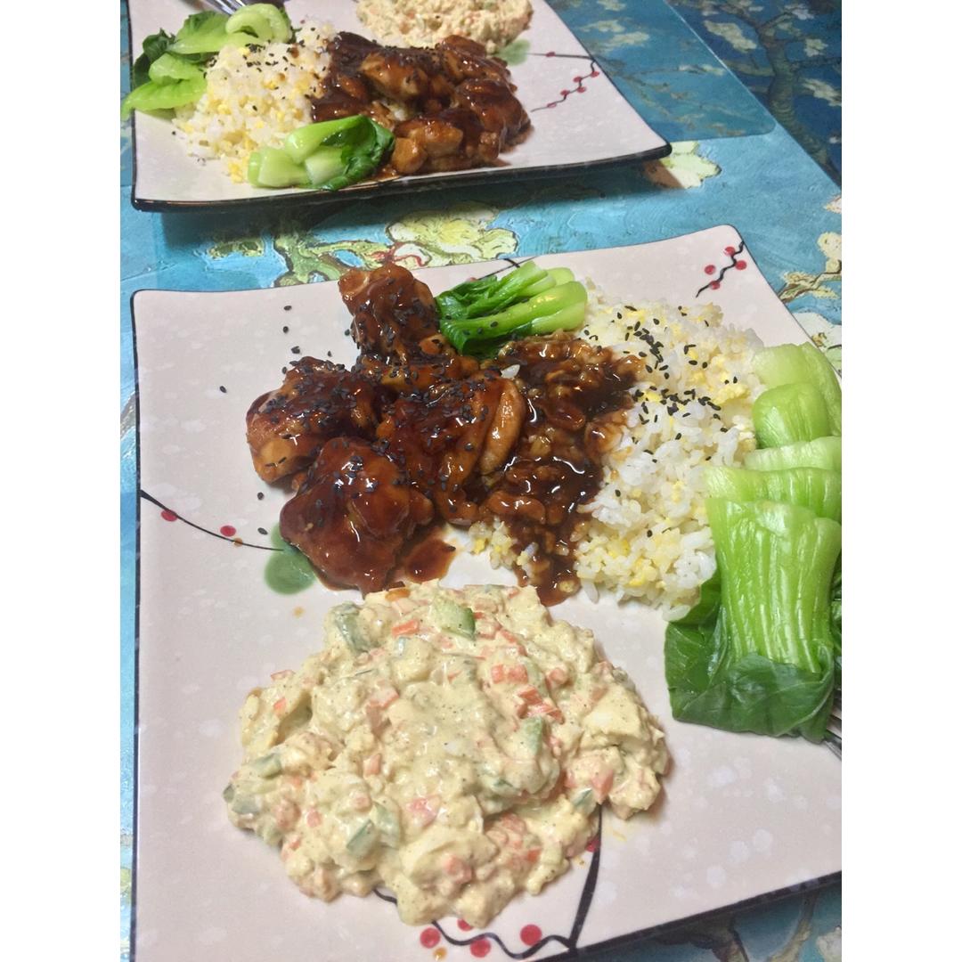 简单快手照烧鸡腿饭