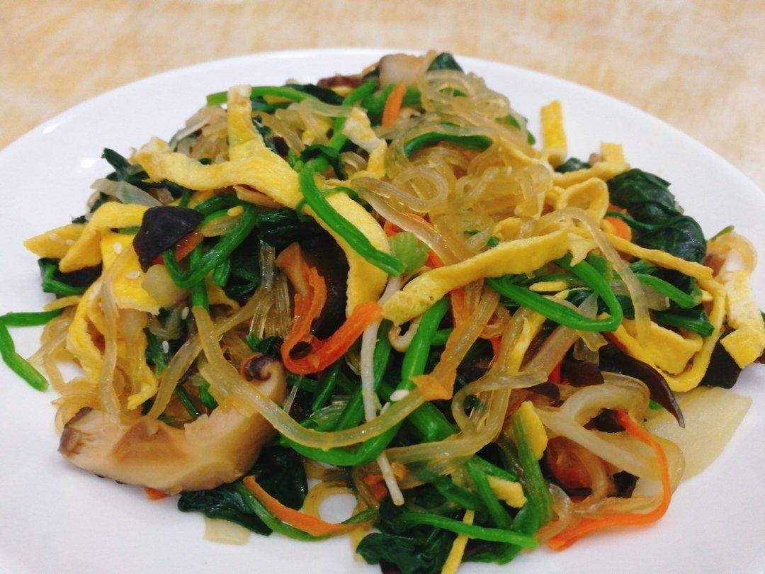 韩式粉丝炒杂菜 Korean Style Glass Noodles with Vegetables