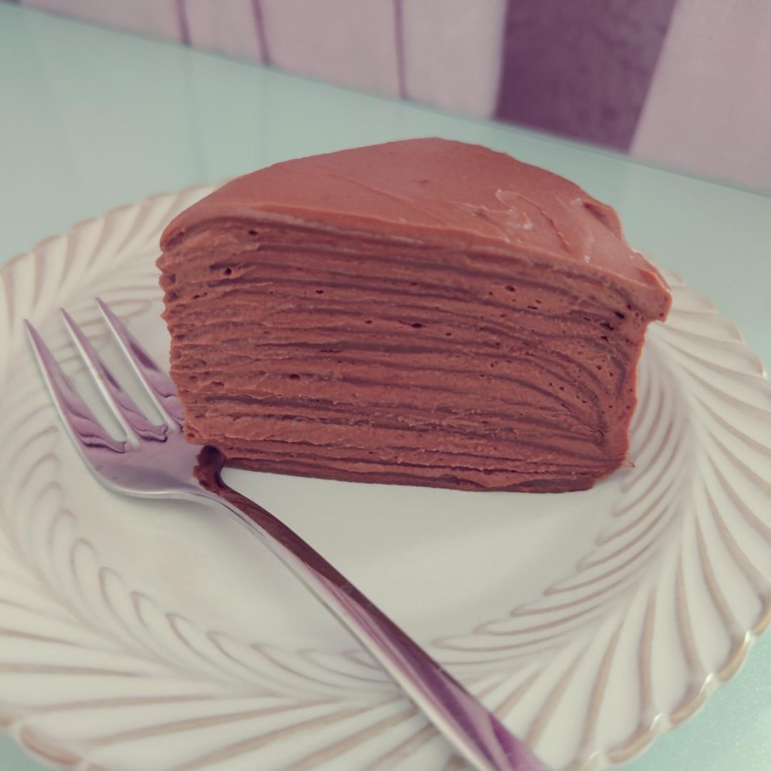 味道醇正的巧克力千层，100%成功的千层饼皮，有韧性不易破