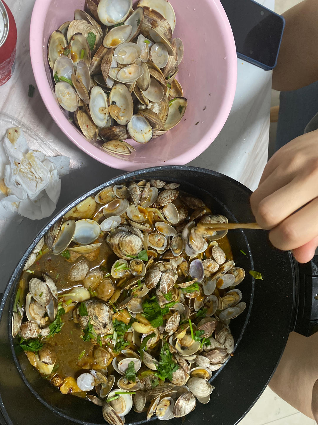 5分钟快手菜❗️秒杀路边摊爆炒花甲～好吃到爆