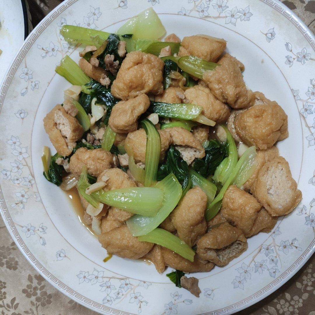 清炒小青菜油豆腐