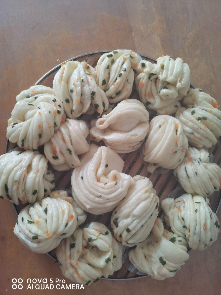 葱油花卷，一根筷子卷出漂亮的造型