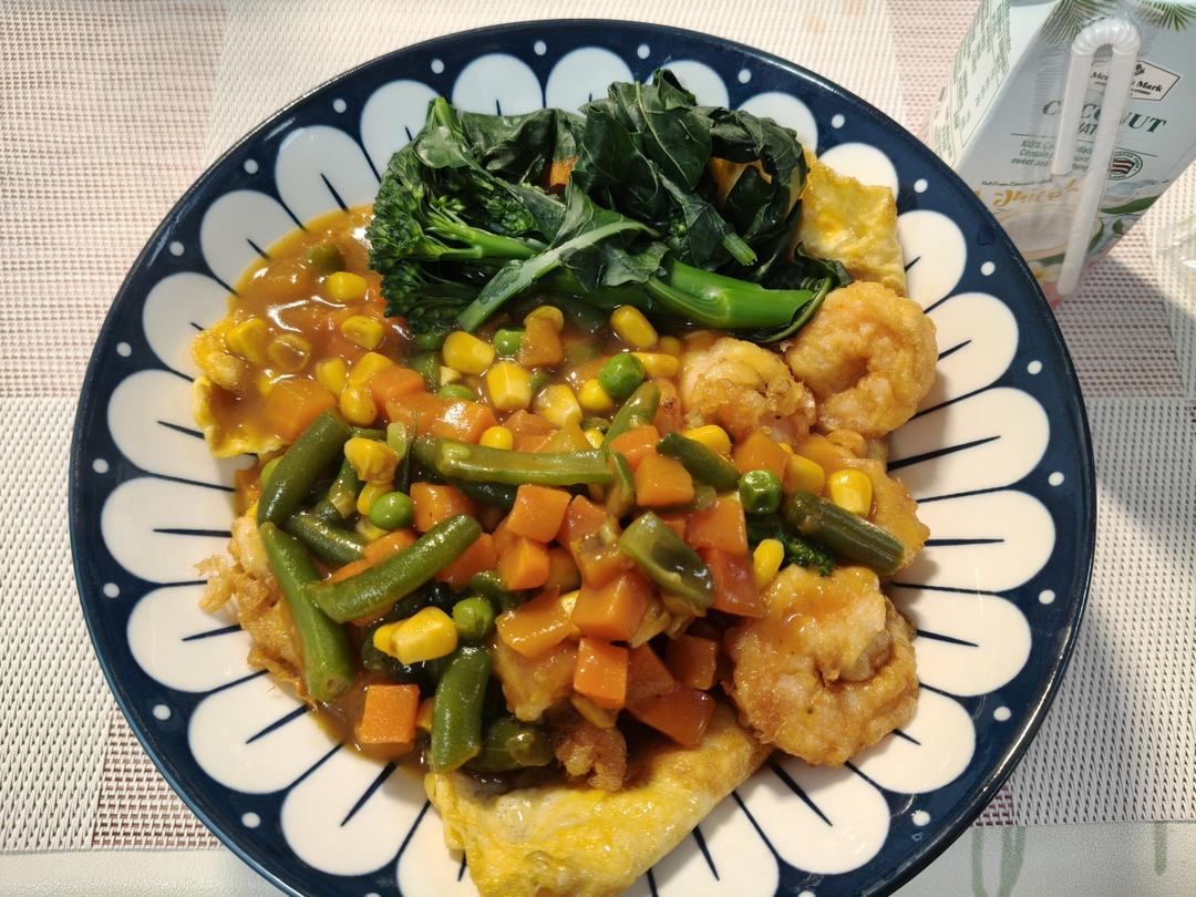 外焦里嫩的虾仁，好吃到飞起！！