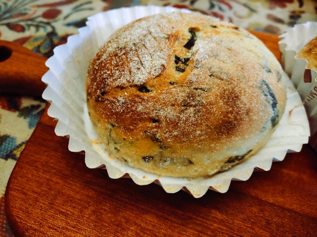 菠菜芝士咸面包