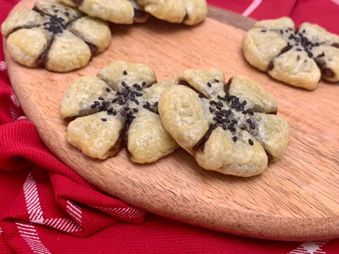 超简单的桃花酥饼（蛋挞皮版）