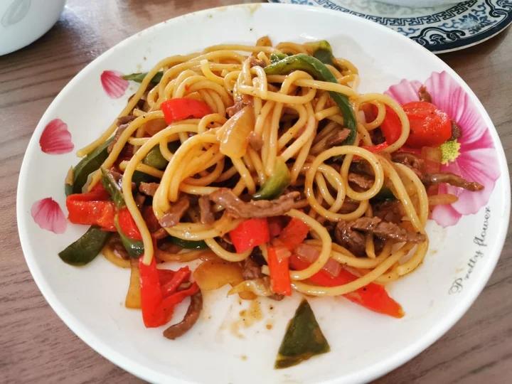 比餐厅好吃的黑椒牛柳意面🍝零失败简单教程