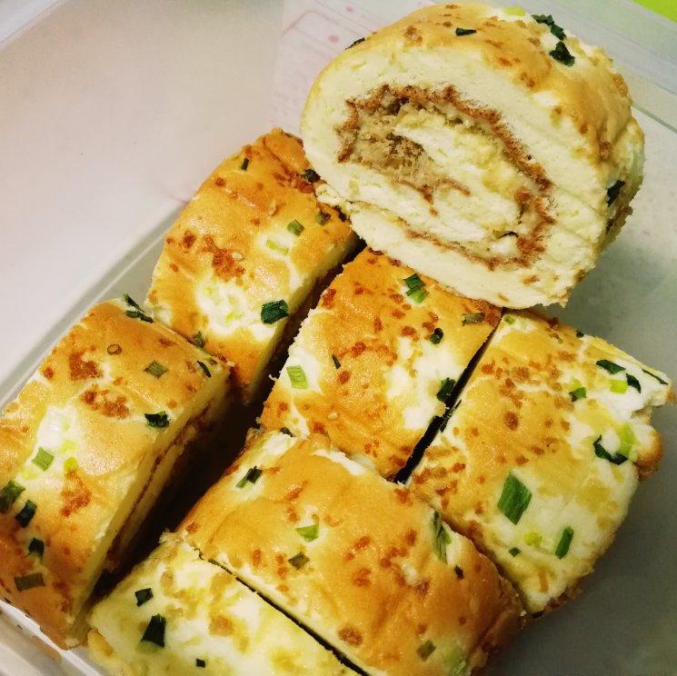 香葱肉松肥蛋糕卷～