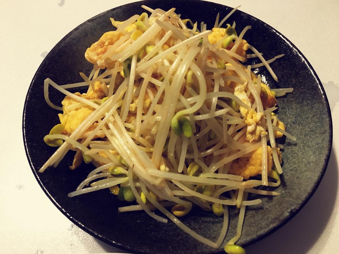 豆芽炒鸡蛋