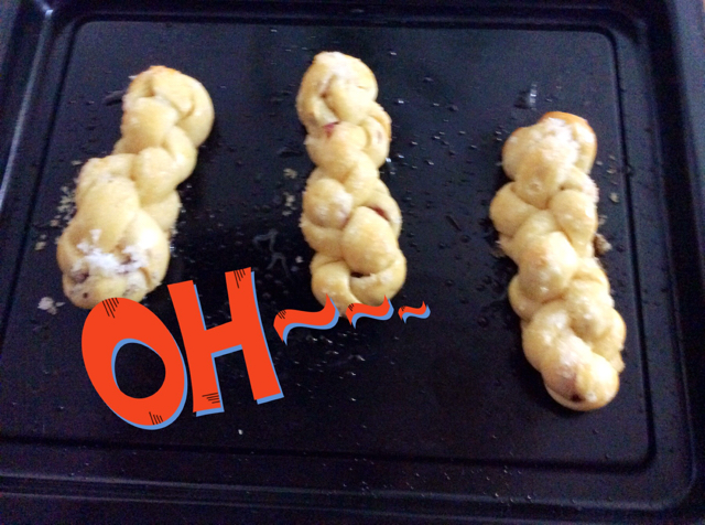 砂糖麻花面包（两股辫子）