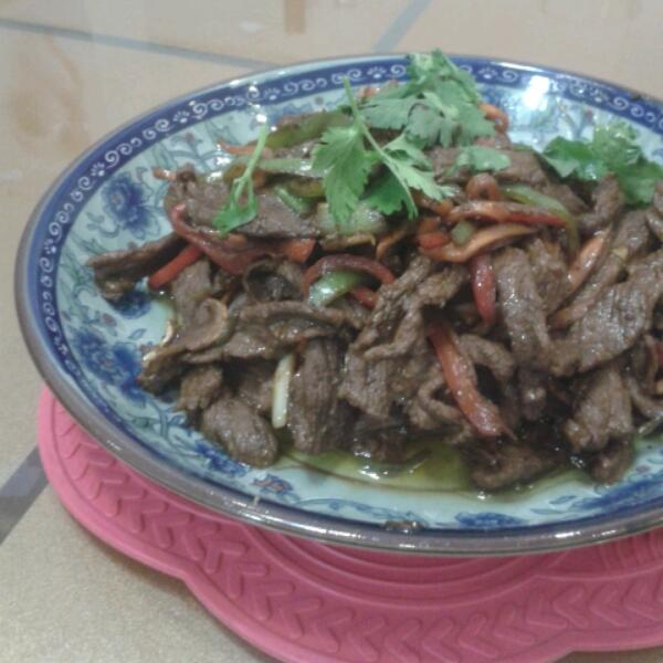 香菜炒牛肉丝