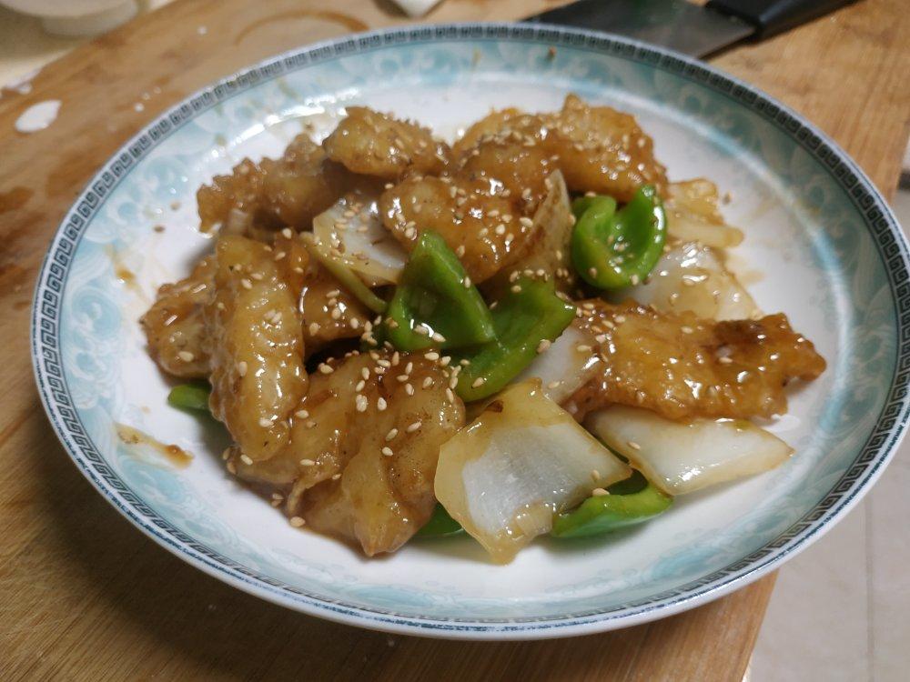 沉鱼0704做的抓炒鱼片05外酥里嫩05像极了糖醋里脊75超好吃