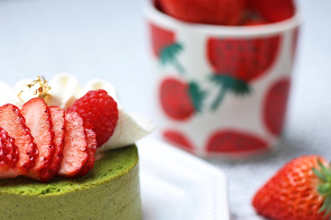 香草卡仕达奶油「抹茶蛋糕卷」