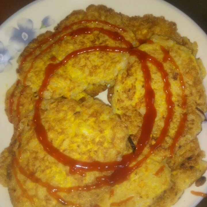 鸡蛋米饭饼——上班族快手早餐