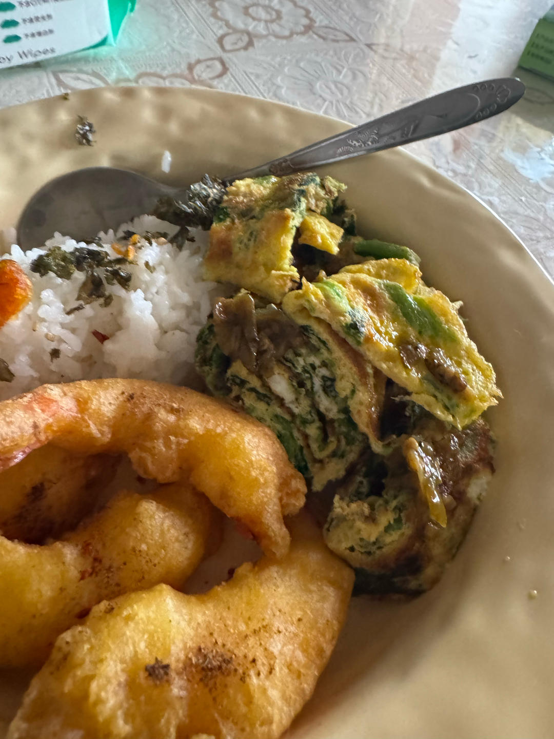 简易版菠菜鸡蛋卷懒人菜