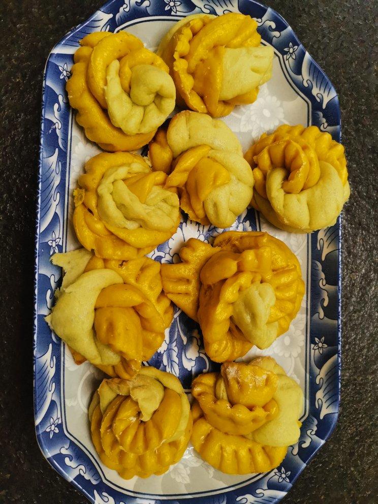 南瓜玫瑰花馒头