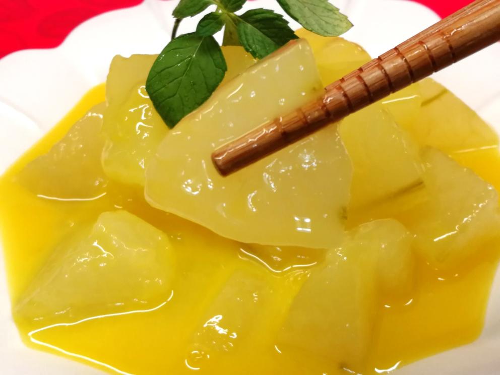 年夜饭上一道橙香浓郁酸甜可口的甜品～橙汁冬瓜的做法 步骤8